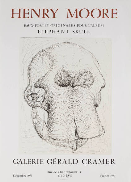 HENRY MOORE
EAUX-FORTES ORIGINALES POUR L'ALBUM ELEPHANT SKULL