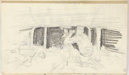 Miner Resting in Tunnel