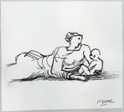 Reclining Mother and Child