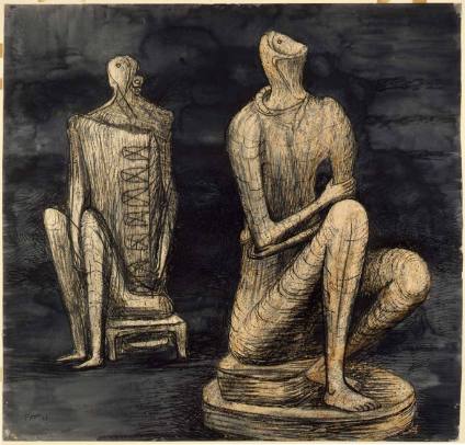 Two Seated Figures