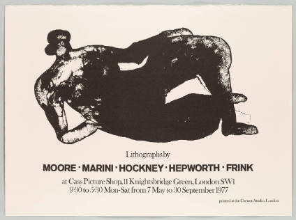 Lithographs by 
MOORE • MARINI • HOCKNEY • HEPWORTH • FRINK