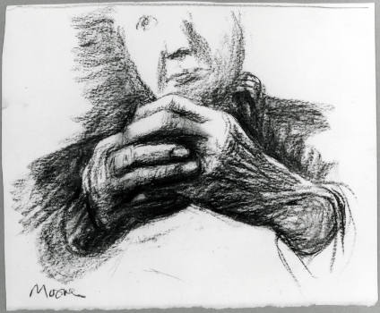 Head and Clasped Hands II