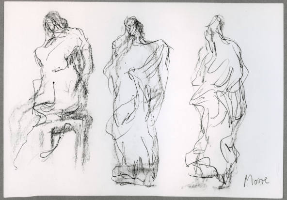 Three Draped Figures