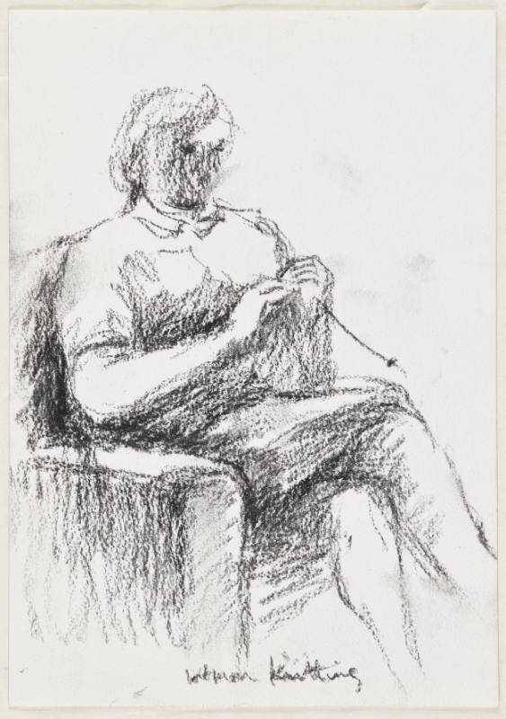 Woman Knitting