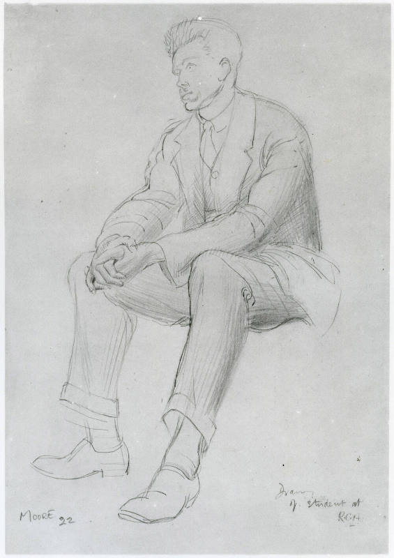 Drawing of Student at the Royal College of Art