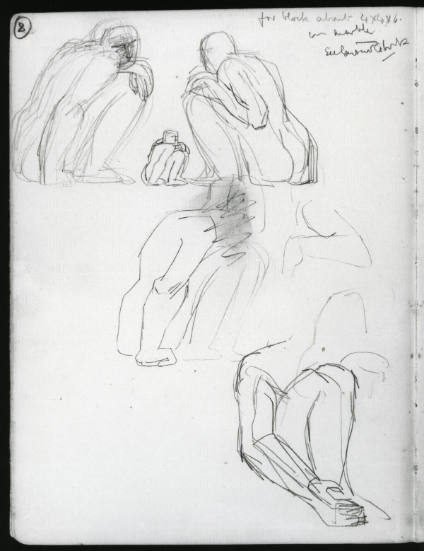 Studies of Squatting Male Figure