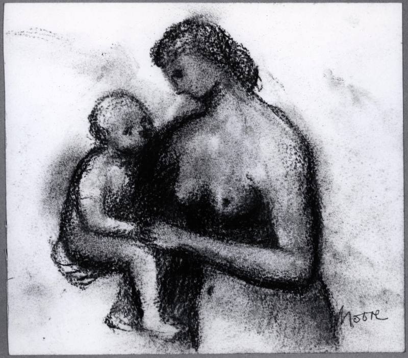 Nude Mother and Child