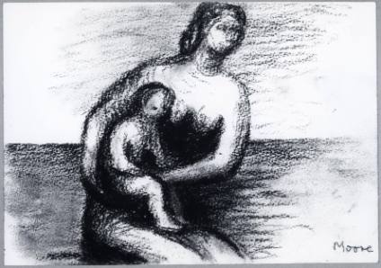 Seated Woman with Child on Lap