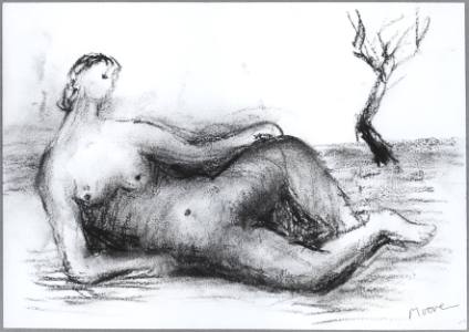 Reclining Figure: Tree in Background