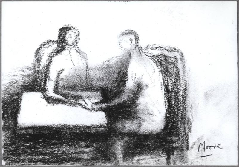 Man and Woman Seated at a Table