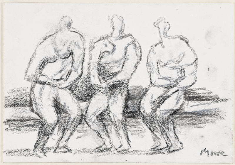 Three Seated Figures