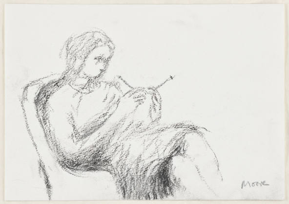 Woman Knitting