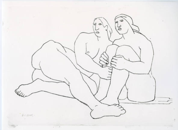 Two Seated Figures