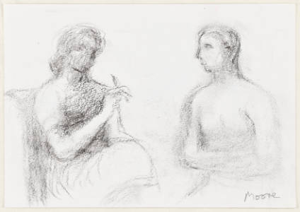 Woman Smoking and Man with Crossed Arms