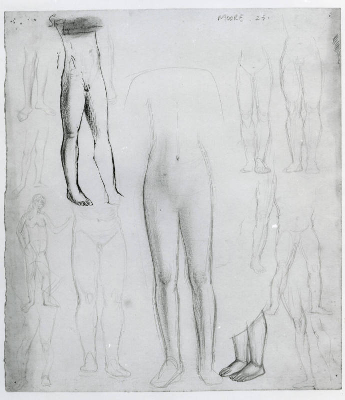 Standing Figure of a Man and Other Nude Studies