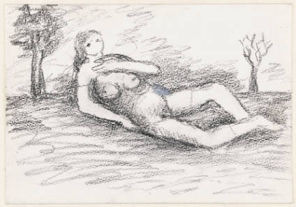 Reclining Girl in Landscape