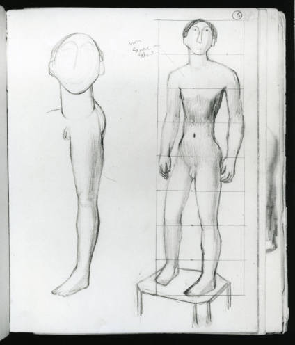 Standing Male, Study of a Leg