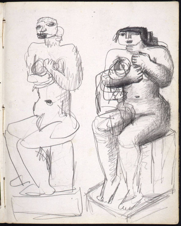 Two Seated Figures