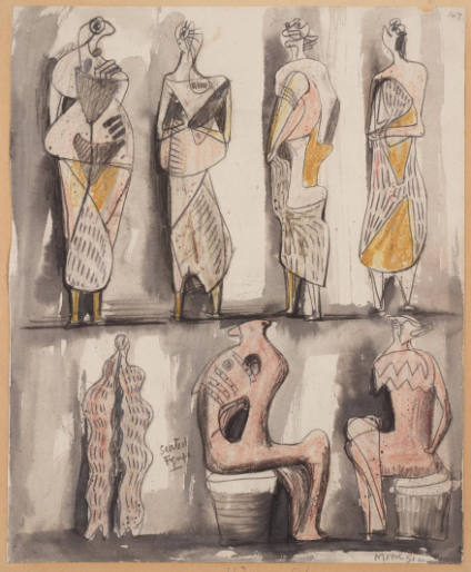 Seven Studies for Standing and Seated Figures