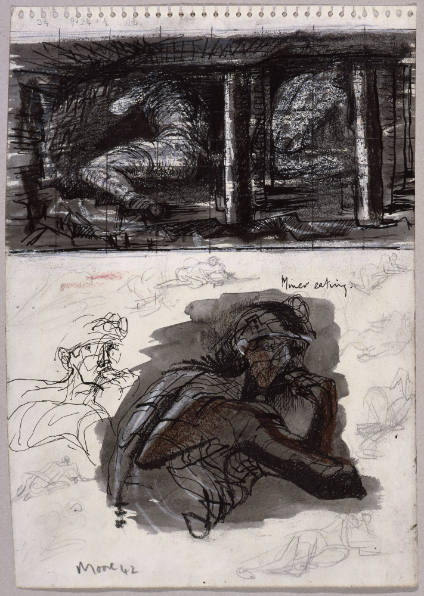 Study for 'Coalminers at Work' and Miner Eating