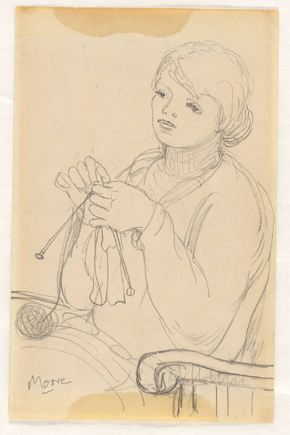 Woman Knitting