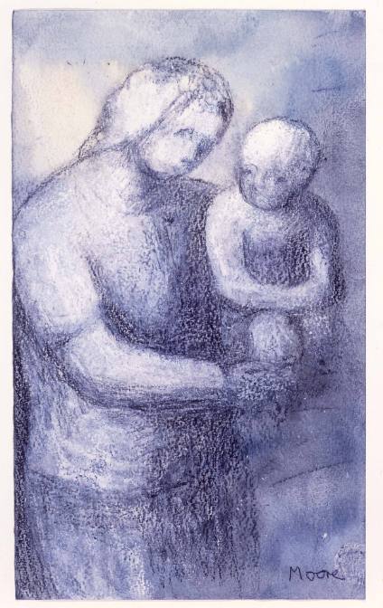 Standing Mother Holding Child
