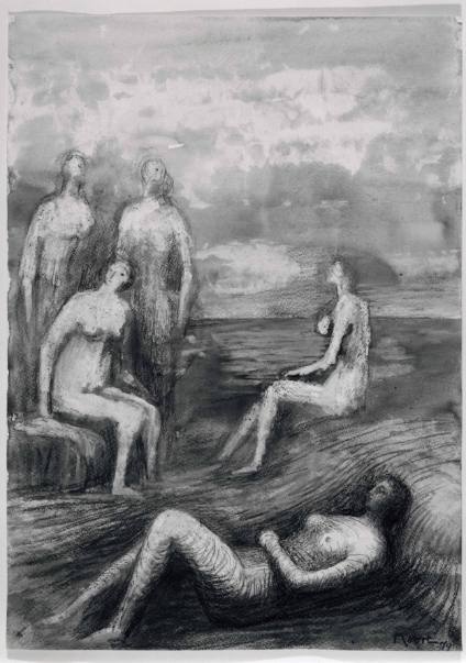 Five Bathers by the Sea